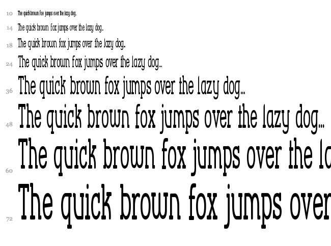 Street Corner Slab font waterfall